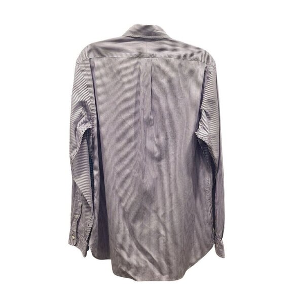Ralph Lauren Long Sleeve Dress Shirt Purple White Stripe Size 16 40\41 - Picture 2 of 6
